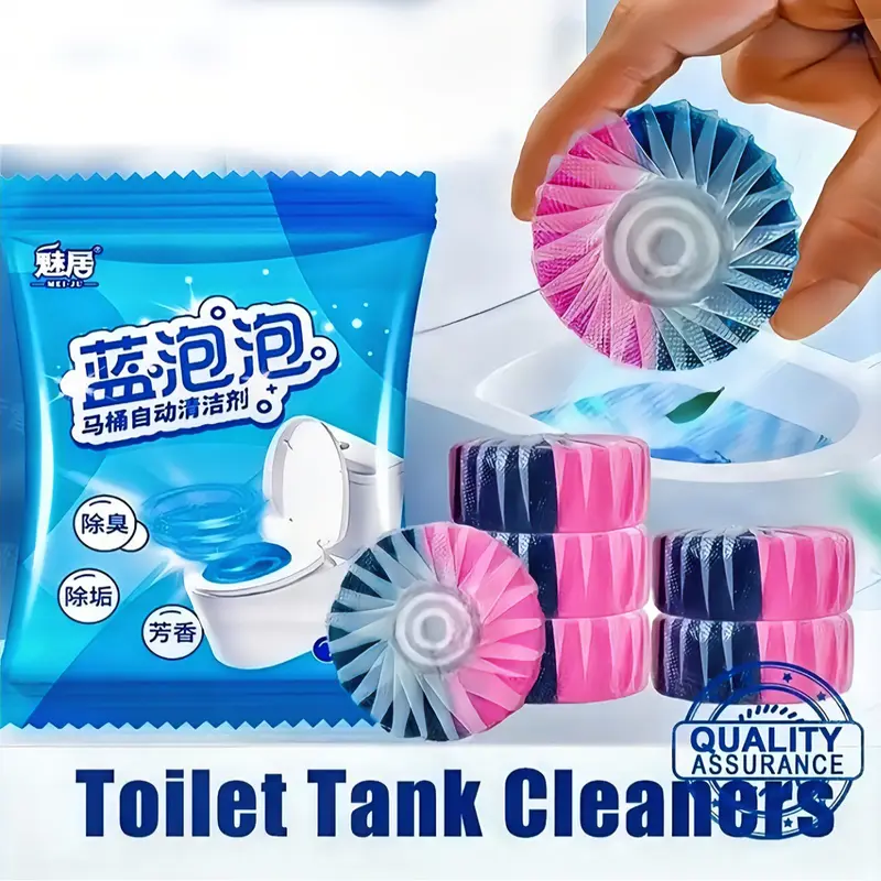 Viên Xả Bồn Cầu Bong Bóng Xanh Biển Hương Thơm Hoa Hồng Hiệu Quả - Giảm Bám Dính Vết Bẩn, Loại Bỏ Mùi Hôi viên 40G Làm Sạch 3