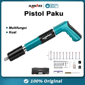 MONAKE Alat Jerman Nail gun Paku Pengencang Mesin Paku Beton Alat Pelubang Alat Paku Dinding Alat Paku Dinding Beton Kuku Lurus Mini Alat
