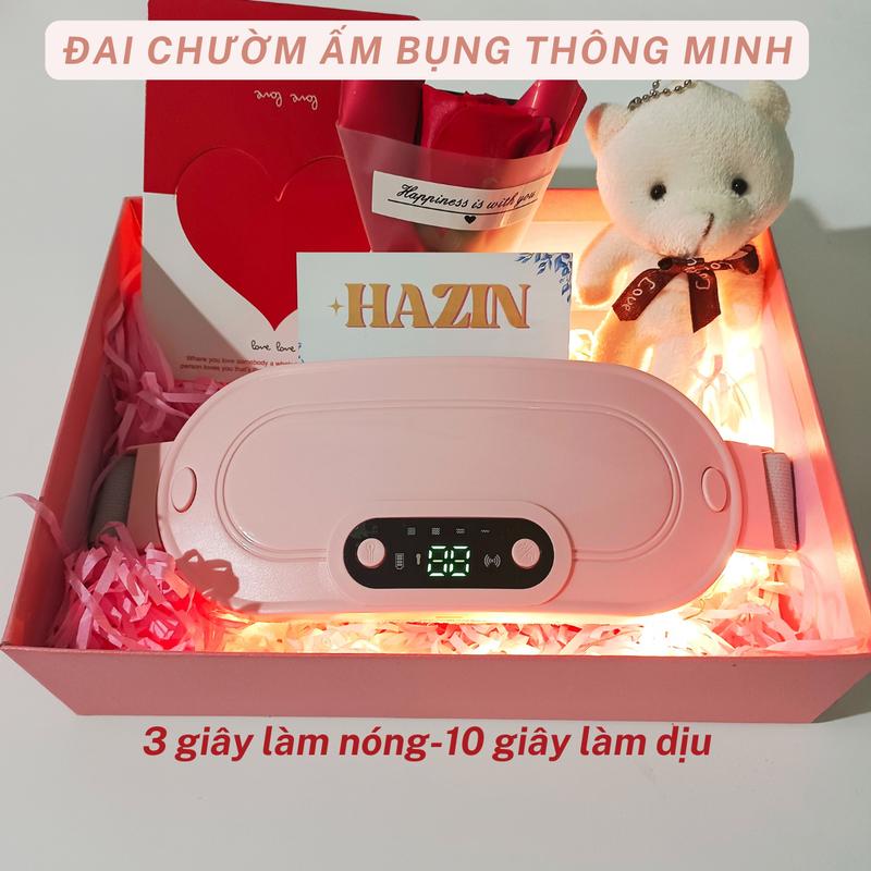 Đai chườm ấm bụng giảm đau cho phụ nữ khi đến kỳ,đai giữ ấm massage rung 4 cấp độ 3 mức nhiệt giảm đau nhanh Máy Massage may chuom