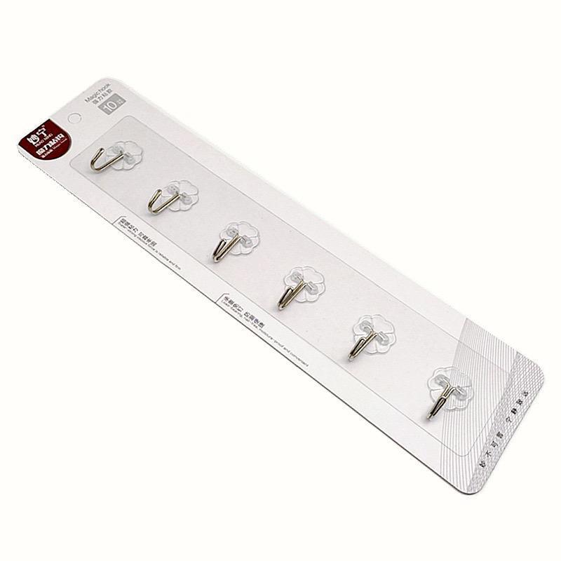 Product Introduction of [Combo 3 Thanh] Móc treo đồ nhà bếp nhà tắm chịu lực 10kg inox thanh 6 móc dán tường đa năng 6