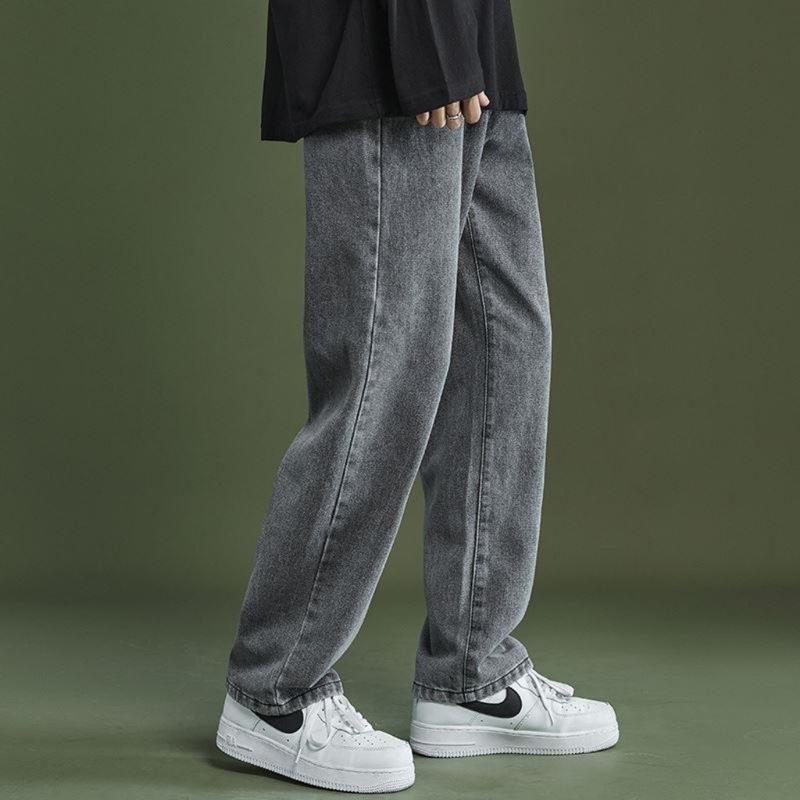 Quần jean nam, xanh, đen, xám, chất bò dáng xuông đứng. Quần baggy nam, jeans, ống suông rộng  Menswear Pants Có Túi không khô sạch xxl