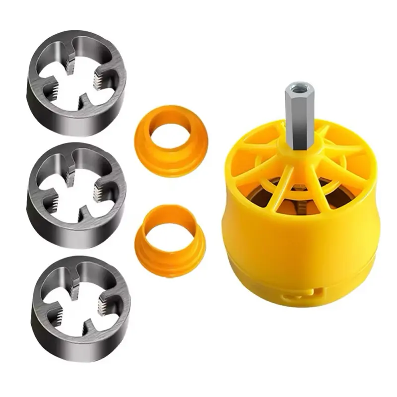 [ TUOSEN ] Dụng cụ tạo ren ống nước, Dụng cụ tạo ren ống nhựa PVC NPT Lắp máy khoan, Dụng cụ lắp máy khoan dễ dàng tiện 8