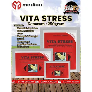 VITA STRESS 250gr Obat Ayam, Bebek, Itik, Burung, Unggas MEDION / Sachet