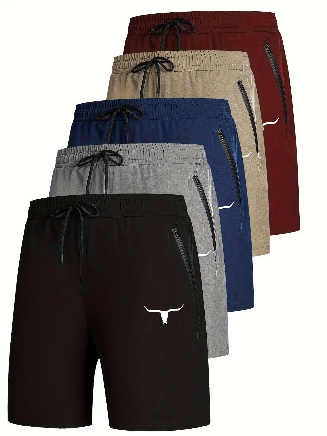 Men's Letter Print Quick Drying Shorts, Casual Regular Fit Breathable Comfortable Shorts for Summer, Men's Bottoms for Daily Wear