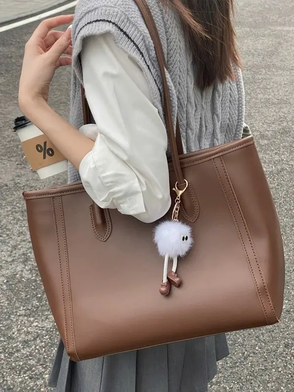 Túi Tote Da Bản To Đi Học Túi Đeo Vai Nữ Công Sở Đi Làm Vừa A4 Laptop Đơn Giản Thanh Lịch T01 Bag Chữ Nhật 3