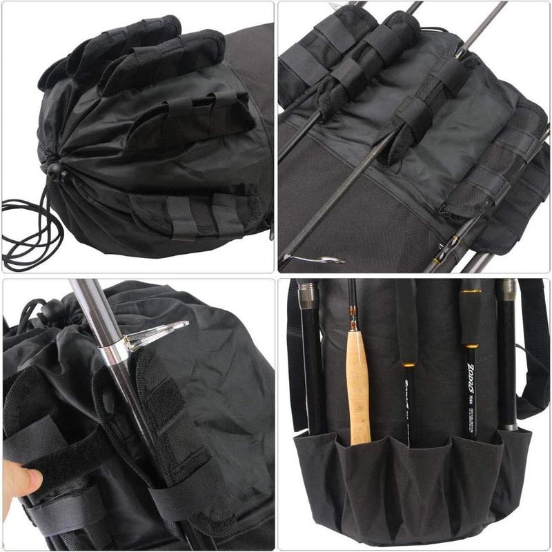 Product Introduction of Outdoor Cylinder Fishing Bag, Portable Fishing Rod Storage Bag, Multifunctional Fishing Rod Bag, Fishing Gear Storage Bag 6