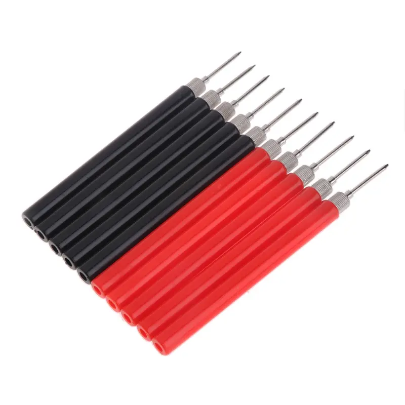 10pc Insulated Test Meter Probe Insulated Test Probe Connector for Multimeter