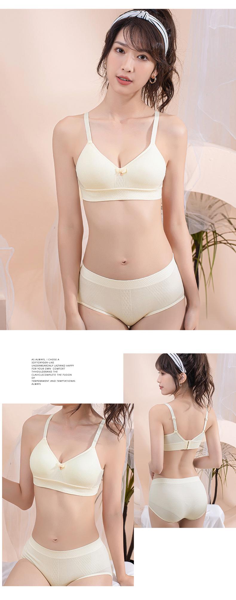 Product Introduction of New Lady Cotton Bra Underwear Student Girl Bralettes Development Adolescent Thin Latex Bra Push Up Without Steel Ring Bra Fashion Womenswear 17