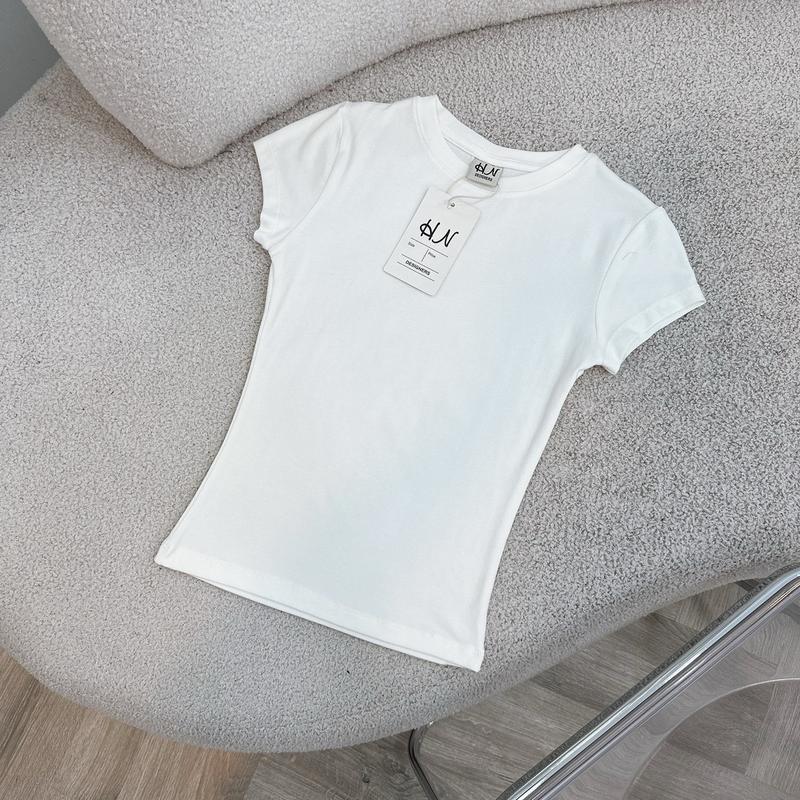 A006_Áo Thun Cổ Tròn Tay Con Chất Zip Lụa QC