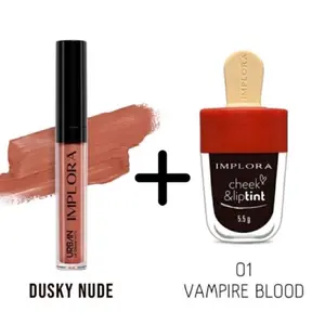 PAKET OMBRE IMPLORA URBAN LIPCREAM DUSKYNUDE + LIPTINT VAMPIRE BLOOD