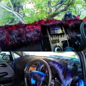 Alas bulu dashboard mobil gradasi impor  kualitas premium