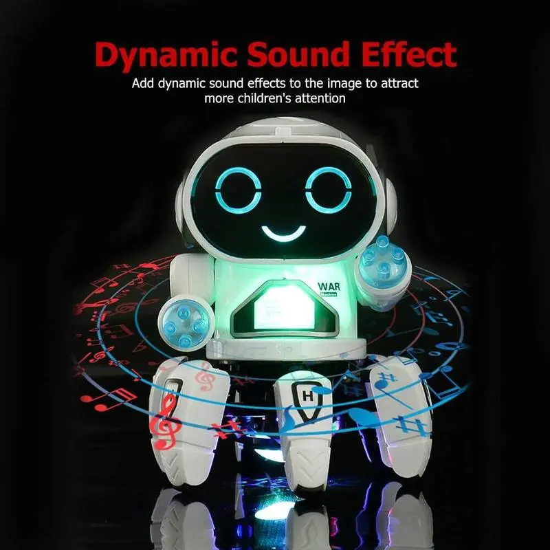 COD Mainan Robot Anak Hadiah Ulang Tahun Robot Pintar Menari untuk Mainan Anak-anak Cowok Cewek Bergerak Lampu Control Remote Toys 4