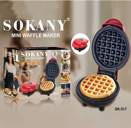 AIMI máy làm bánh waffle Máy nướng bánh mì, làm bánh sandwich, bánh quế, bánh quế đỏ tổ ong. 1