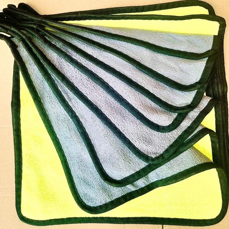 COMBO 10 Khăn Lau Đa Năng 30x30 Dày 2 Mặt Vàng Xám, Thấm Hút Tốt, Lau Rửa Xe, Vệ Sinh Vật Dụng Gia Đình, Nhà Bếp