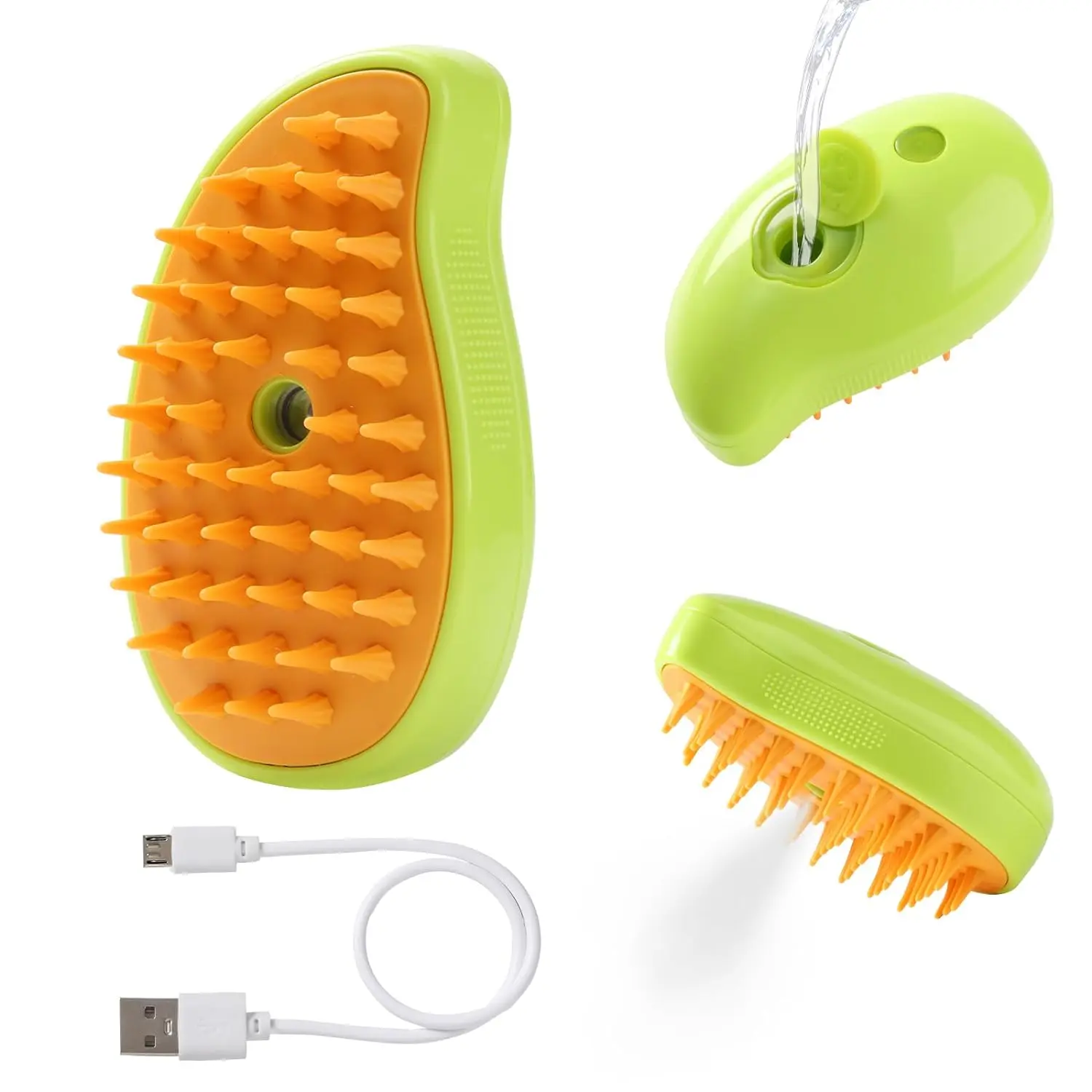 Cat Hair Removal Steam Brush, Rechargeable Spray Massage Comb for Cats and Small Dogs, Pet Spray Brush with Water Tank