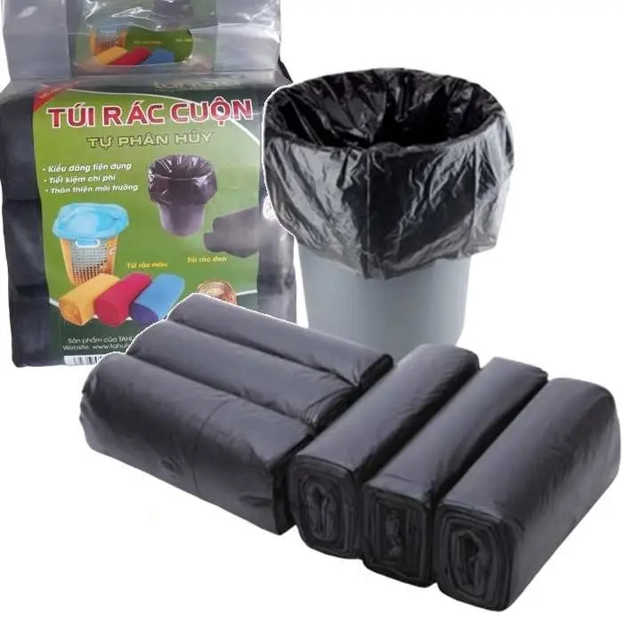 Túi đựng rác tự phân hủy SET 3 TÚI    KT : 55X65CM thân thiện với môi trường