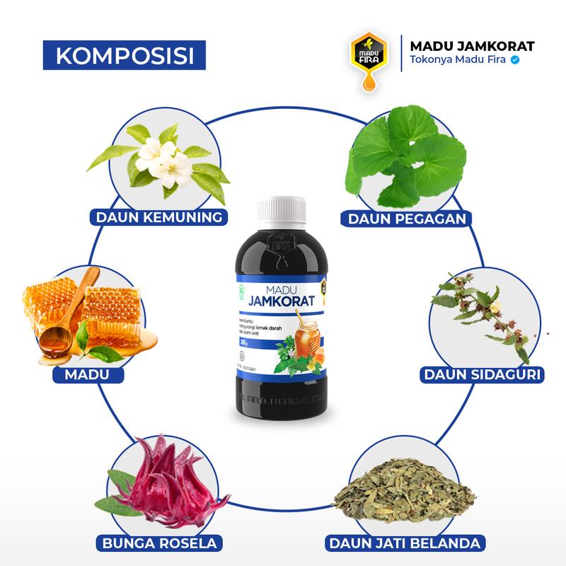 Jamkorat Madu Fira Herbalindo Membantu Menormalkan Kolesterol dan Asam Urat Nyeri Encok Pegel Linu Lutut dan Persendian 2