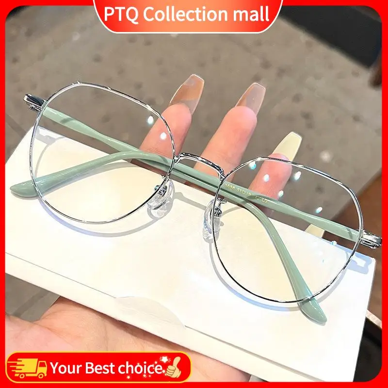 Kính Phẳng, Độ Nét Siêu Cao Và Chống Ánh Sáng Xanh Cao, Phong Cách Hàn Quốc, Siêu Nhẹ, Thoải Mái, Thời Trang, Kính Không Theo Quy Định, Dành Cho Nữ, PTQ 0
