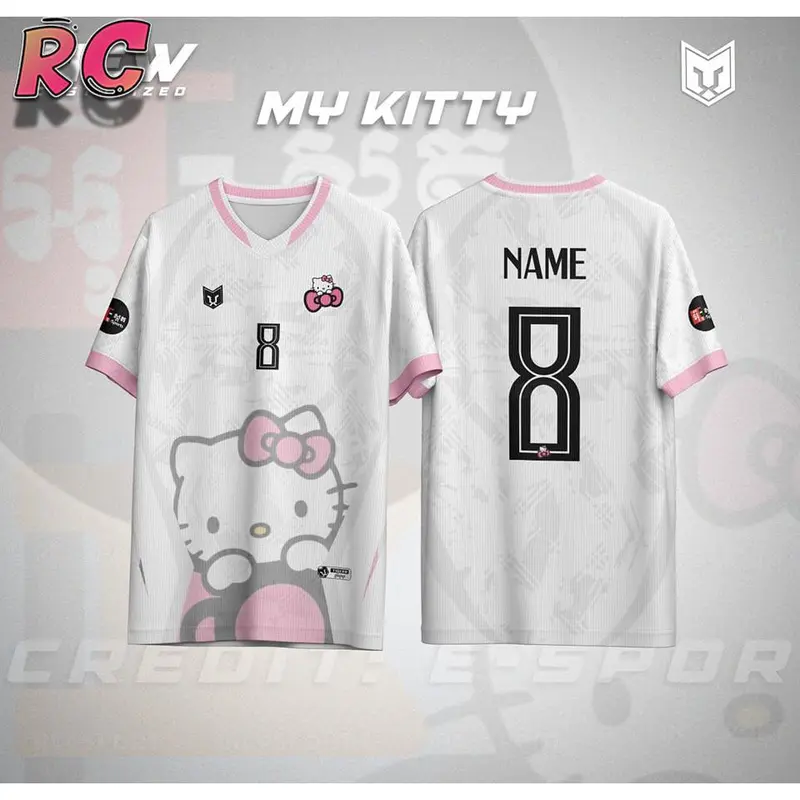 Áo Thun Bóng Rổ Thiết Kế Hello Kitty, RC, Dành Cho Nam Và Nữ, Ngoại Cỡ, Thoáng Khí Và Thoải Mái, Thích Hợp Cho Các Hoạt Động Ngoài Trời, Xu Hướng Nóng, [MÃ: 1] 3