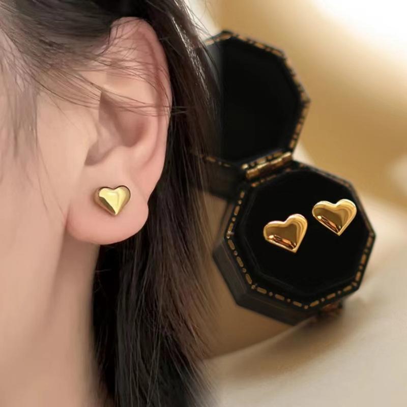 Product Introduction of Love peach heart earline women do not fade temperament long earrings earrings trendy face thin ear chain 3