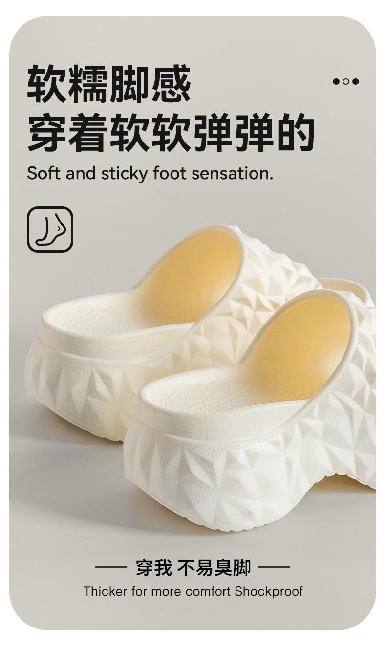 Product Introduction of Dép Lê Mùa Hè Cho Nữ, Đế Dày, Có Thể Đeo Ngoài Trời, Đế Đế Dày, Dép Quai Đơn Dép Lười Nửa Thời Trang Tăng Chiều Cao, Dép Dứa Người Nổi Tiếng Trên Internet Chống Trượt 6