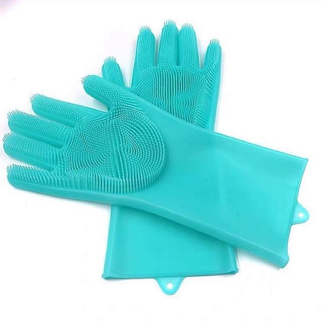 [1 Đôi] Bao Tay Rửa Chén Silicon Găng Tay Rửa Chén Bát Silicon Vệ Sinh Nhà Cửa Đa Năng 4