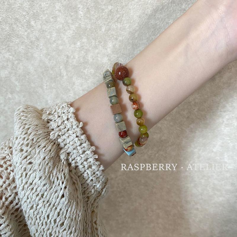 Product Introduction of New Chinese Style White Beaded Bracelet Natural Stone Twin Artistic National Style Niche Retro Bracelet 5