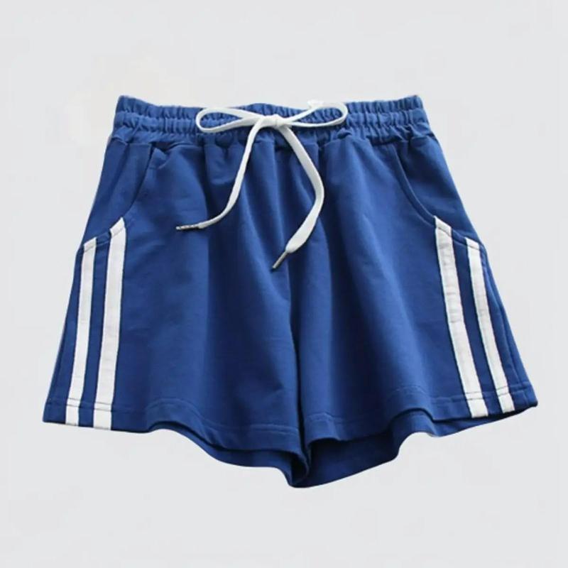 Quần đùi nữ Màu Đen, quần short thun nữ 2 sọc chất thun cotton thoải mái thoáng khí sport thun Quần Ngố Tập Thể Dục 2