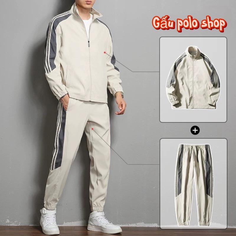 Bộ áo khoác gió nam nữ form dáng thể thao trẻ trung (2) Sport Chạy Bộ