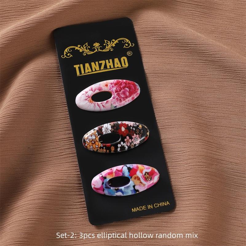 Product Introduction of 3pcs/Set Fashion Printed Bandana Needle Heart Oval Pin Scarf Fixed Buckle Anti Shedding Safety Pin Gift for Girlfriend Love Bow Safety Hijab Pins Accessories 28
