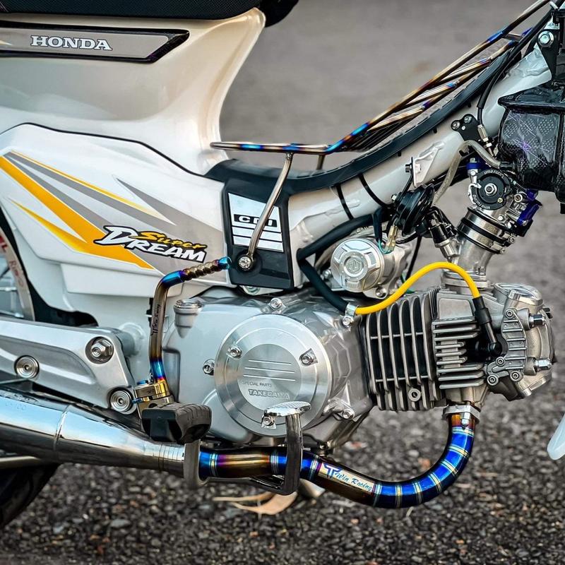 Cổ Pô Titanium Các Loại Xe Phổ Thông ( Size 27 Và 32 ) Kèm Khâu Chống Xì inox304 Phụ Kiện Phụ Tùng