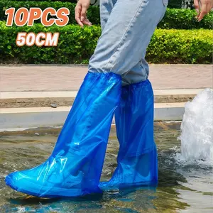 10 PCS Penutup Sepatu Tahan Air /Sarung Sepatu Plastik Anti Hujan Rain Cover Shoes Cover /Sepatu Waterproof Pelindung /Sepatu Sekali Pakai Anti Air Penutup Sepatu Tahan /Sepatu Tahan Air Jas Hujan Sepatu