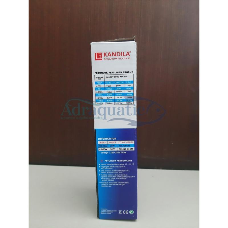 KANDILA KD-25W HEATER PEMANAS AIR AQUARIUM PENGHANGAT 3