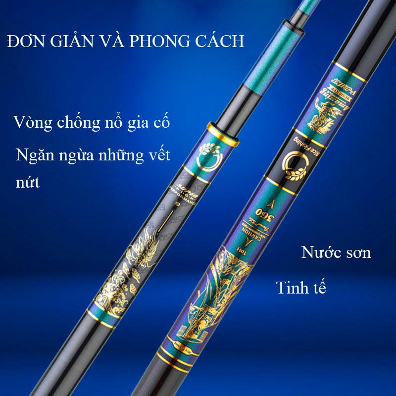 [ KHÔNG BẢO HÀNH ]Cần Câu Tay Rice Fishing Tần Vương câu thi đấu độ cứng 8H , 10H siêu nhẹ CC-20 3