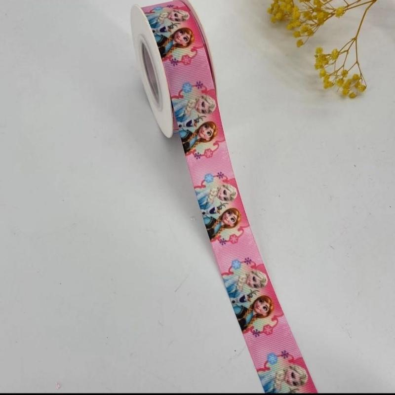 (1.5 Inch 10 Yards )Princess Printed Hair Accessories Material Hair Bow Ribbon Flower Cake Gift Packing Ribbons 5