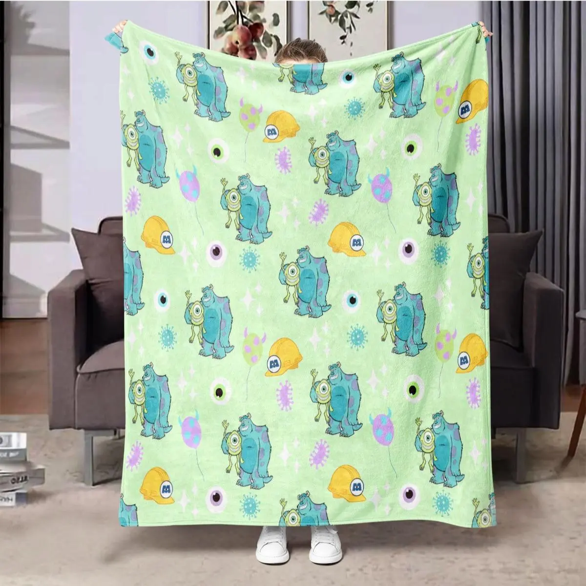 Cartoon Print Blanket, Soft Comfortable Warm Throw, Air-conditioned Room Blanket, Warm Nap Blanket for Home & Office