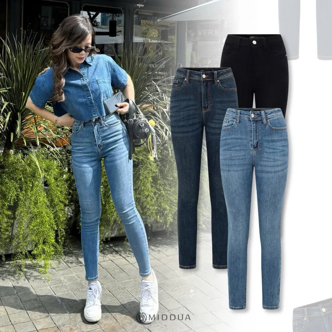 [MIDDUA] JN201 skinny cơ bản chất liệu siêu co giãn Nữ