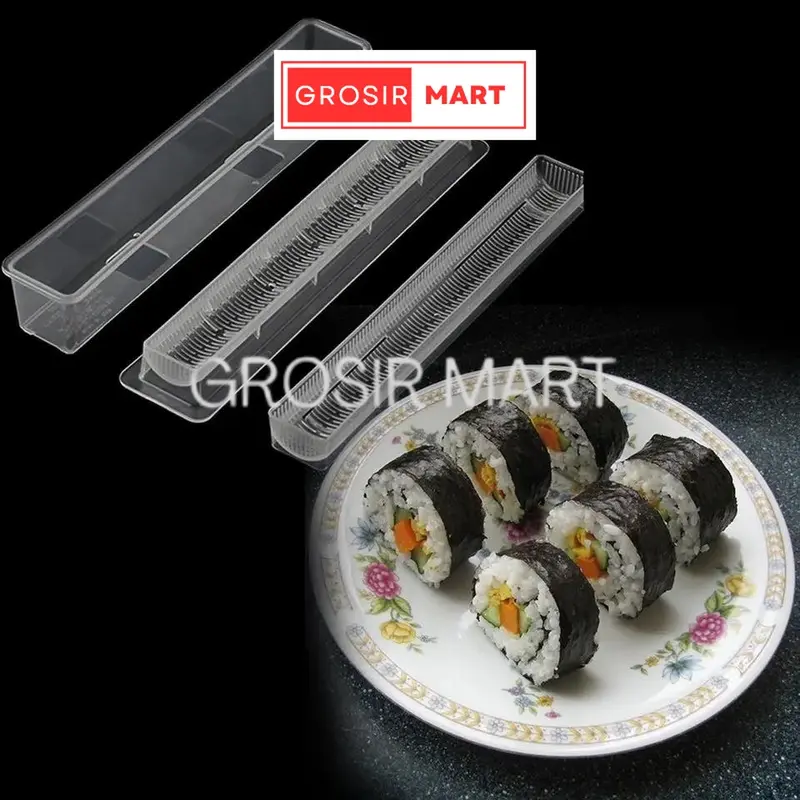 GM Cetakan Sushi Kimbab 5 Kotak Persegi Panjang Onigiri / Cetakan Sushi ORI Jepang Sushi Maker Sushi Mold Triangle Bento Tools 7