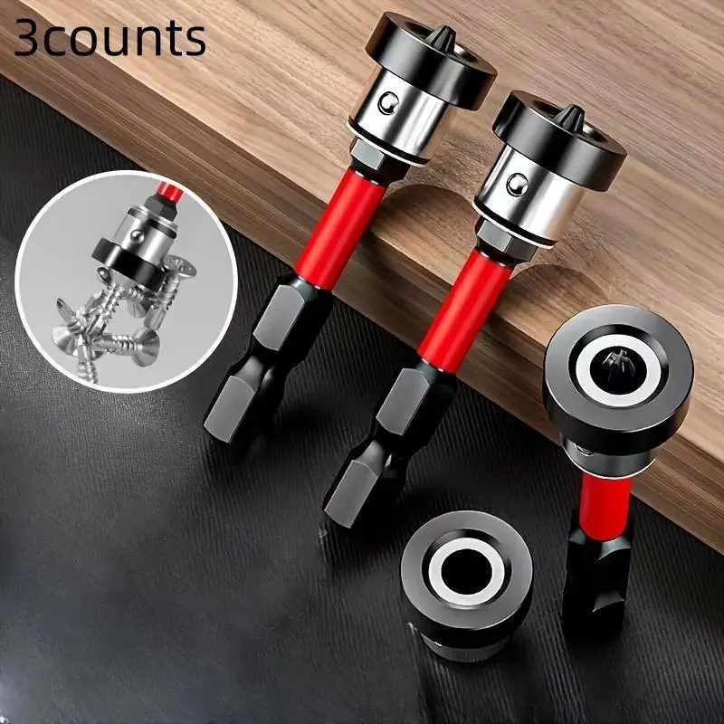 Magnetic Phillips Screwdriver Bit Set, 3 Counts/set Waterproof & Dustproof Screwdriver Bit Set, Power Tool Accessories for Office Hardwood Floor Installation