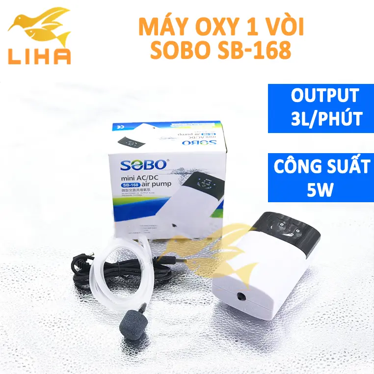 Máy Sủi Khí Oxy Sobo SB-168 | SB-268 | SB-386 | SB-468 | SB-568 - Máy Sủi Oxi Cho Bể Cá