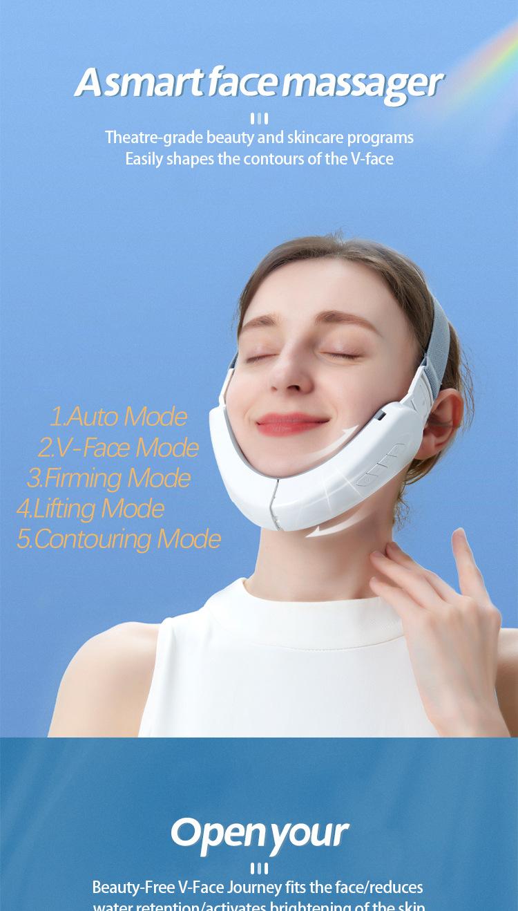Product Introduction of Peranti Pelangsingan Muka Kecantikan Arus Mikro, 12 Gear, Pelarasan Getaran, Penggunaan Rumah, Peremajaan Kulit, Menganjalkan Kulit, Urut Muka, Relakskan Otot Facial Humidifier 4