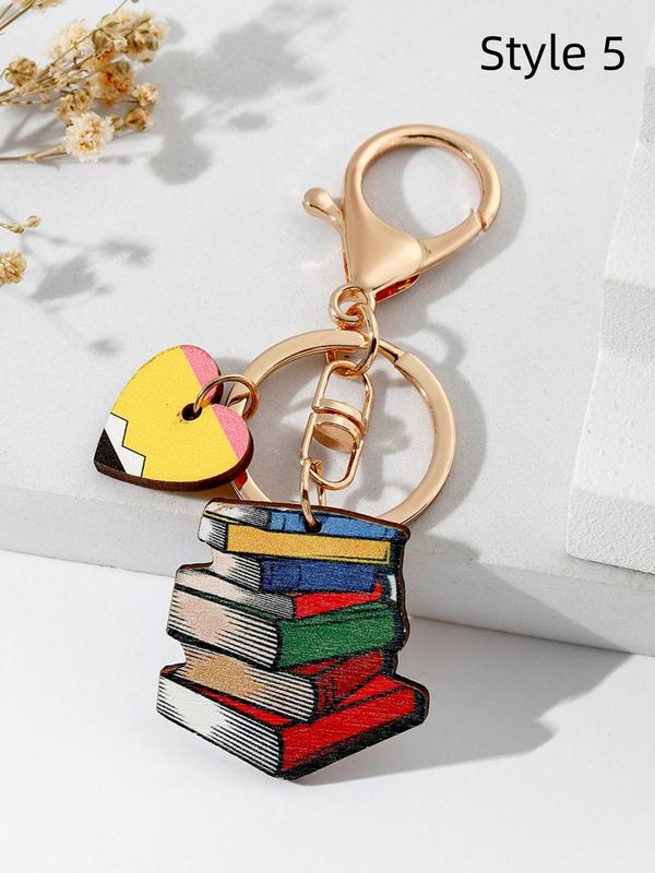 Creative Heart & Slogan Design Keychain, Cute Keychain for Teacher, Keychain Bag Pendant, Charms Car Keychain Accessories As Gift 6