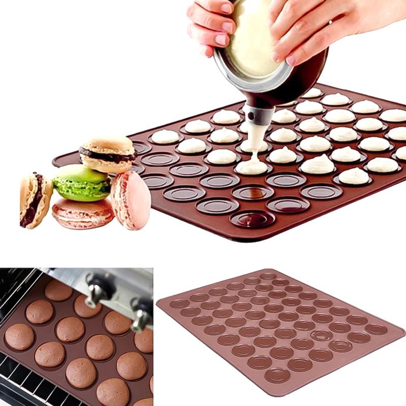 Product Introduction of 30 Cavity Silicone Pastry Cake Macaron Macaroon Oven Baking Mould Sheet Mat 58