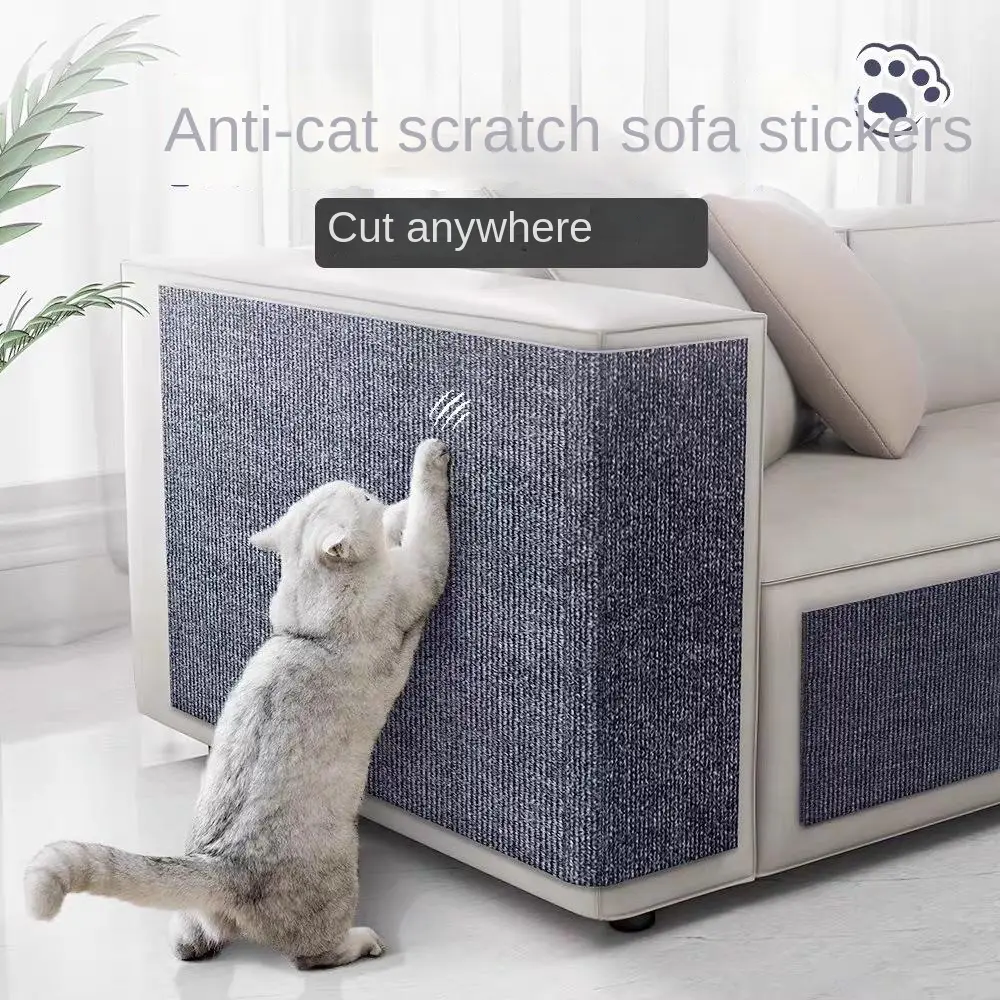 Anti-Scratching Sofa Screen Protector Leather Fabric Furniture Cat Scratching Pad Cutting Self-Adhesive Repair Sofa Cat Scratch Board Wall Sticker