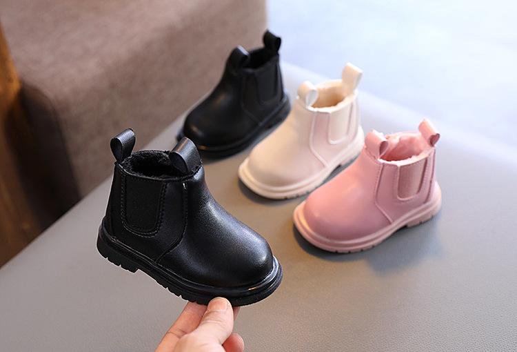 Product Introduction of Baby Boots Autumn Winter Infant Warm Fur Shoes Newborn First Walkers Baby Toddler Boy Girl PU Leather Ankle Boots Beige, Pink 7