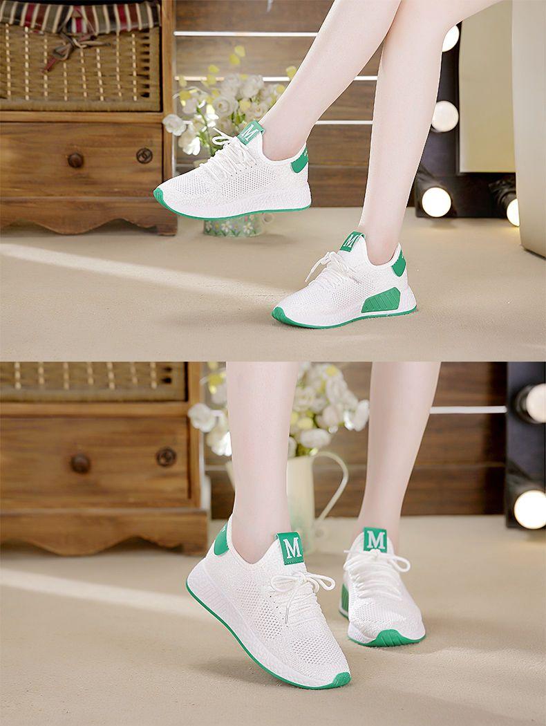 Product Introduction of Giày Thể Thao Flyknit, Dành Cho Nữ, Phong Cách Hàn Quốc, Dễ Phối Đồ, Giày Mùa Hè, Màu Trắng, Giày Thường Ngày Đế Bằng, Thích Hợp Cho Mùa Lò Xo Và Mùa Thu, Hàng Mới Về, Giày Lưới, Thích Hợp Cho Học Sinh 8
