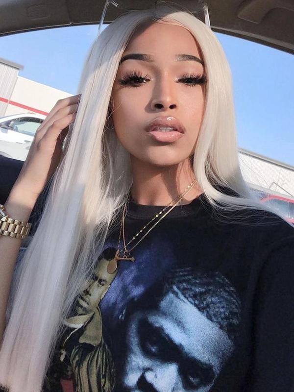 Hairstyle Ideas Women's 28inch Long Straight Synthetic Lace Front Hair Wigs, Glueless Natural Fluffy Heat-resistant Wigs without Bangs, Trendy Synthetic Wigs for Party, Daily Hairstyle Ideas, Gifts for Girlfriend 3