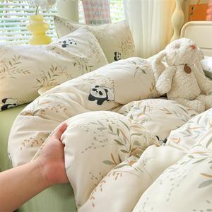 Bộ chăn ga gối đệm cho bà bầu, cấp độ A, chất liệu cotton đã giặt, thiết kế hoạt hình, bao gồm ga trải giường và vỏ chăn, thích hợp cho giường đơn ký túc xá, bộ ba mảnh invisible  girl  new  suit baloch  o  bevaolop  1