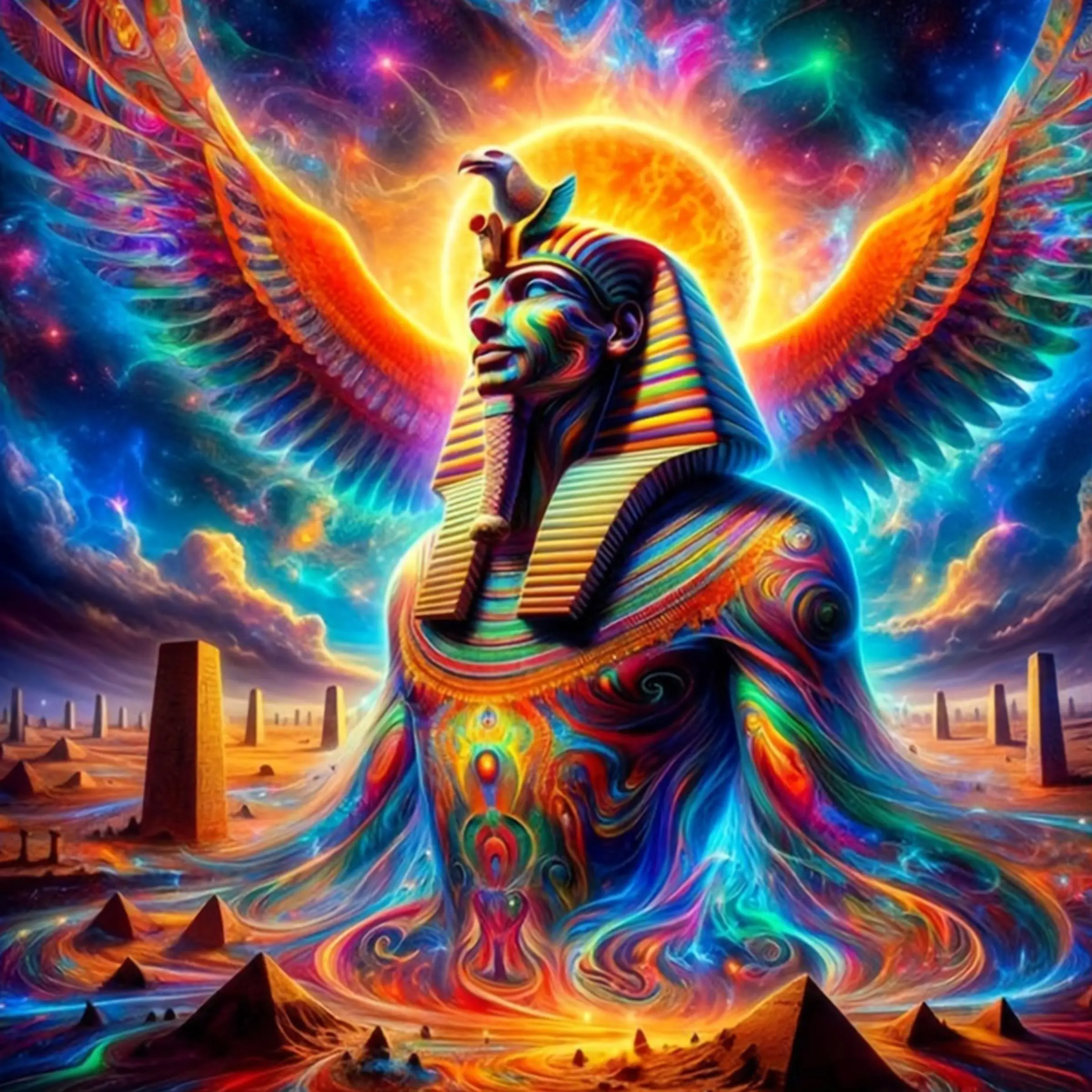 Ancient Egyptian Patron Saint Pattern DIY Diamond Arts Colorful Painting Kit without Frame, DIY Decorative Art Picture, Wall Art Decor for Living Room Bedroom