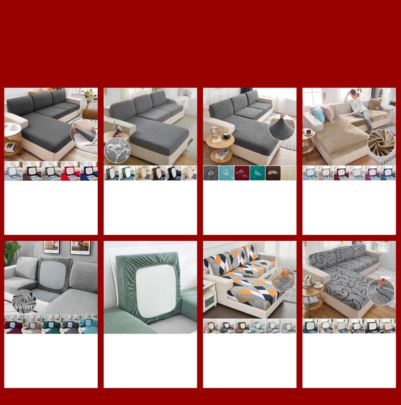 Product Introduction of [juhua] 1/2/3/4 Seater PU Leather Elastic Sofa Seat Cushion Covers for Living Room Waterproof Stretch Chair Seat Cover Couch Slipcover 0